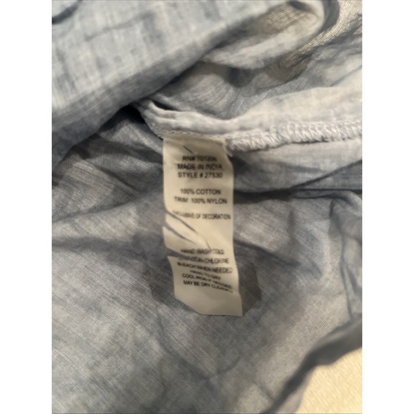 Soft Surroundings Women's Long Sleeve Sequin V Neck Cotton Top Garment Dyed XL - Picture 7 of 9